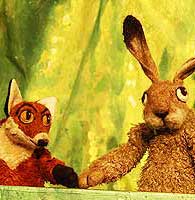 Fuchs und Hase für das Kinder-Theaterstück Rumpelstilzchen